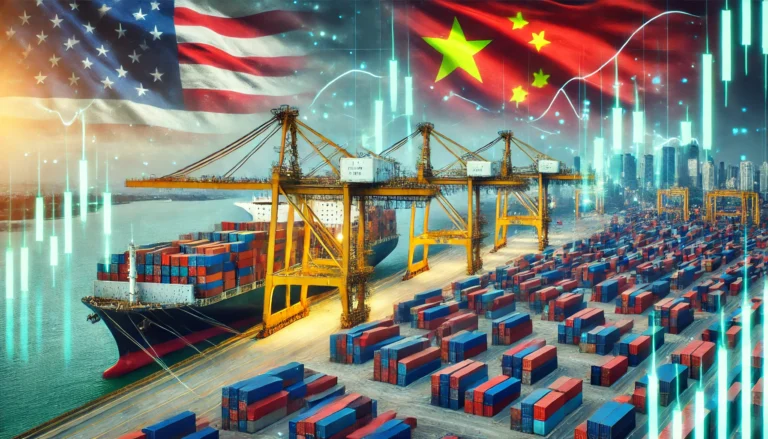 U.S.-China trade war escalates in 2025 as Trump increases tariffs on Chinese imports to 20% and China retaliates with 10%-15% tariffs on U.S. agricultural exports, impacting global markets, consumer electronics, food prices, and supply chains.